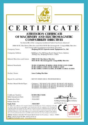 CE Certificate Cutting